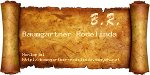 Baumgartner Rodelinda névjegykártya